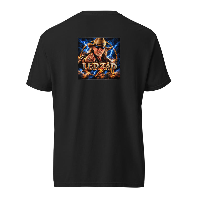 Led Zap Ron Pointing Tee, back view